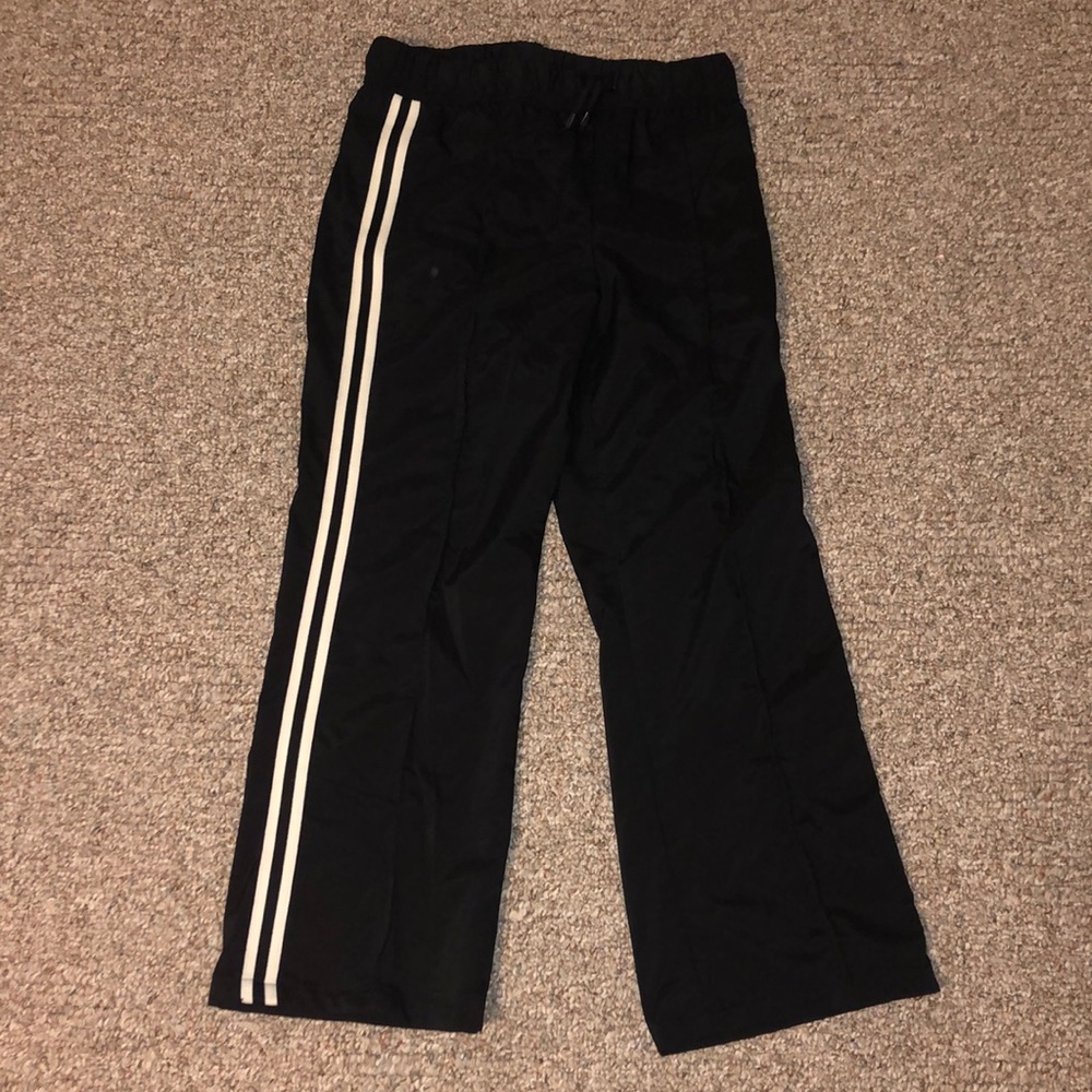 Black Drawstring Striped Track Pants